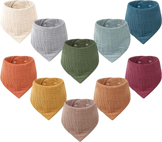 Baby Feeding - Konssy Muslin Baby Bibs Random Color