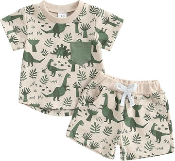 Baby Clothing -  Baby Boy Summer Dinosaur Clothes