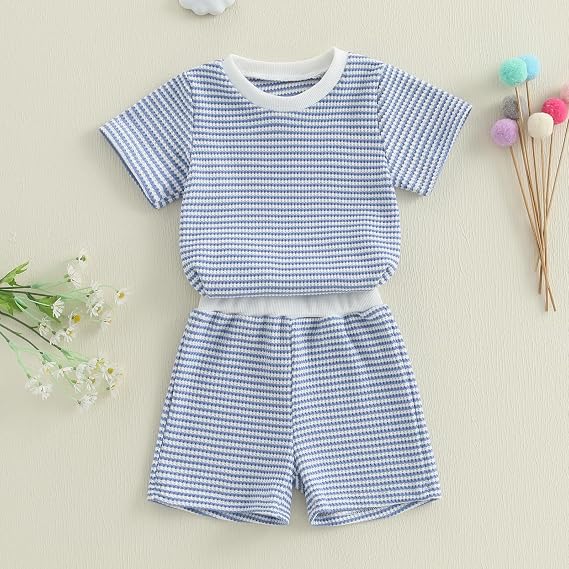 Baby Clothing - Baby Boy Summer Outfit Striped Clothes