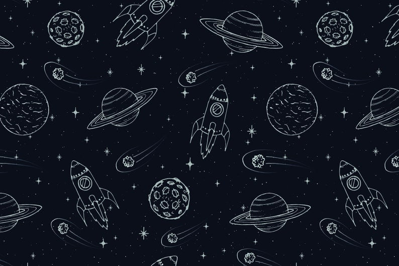 Baby Nursery Decor - Children's Space Nursery Wallpaper