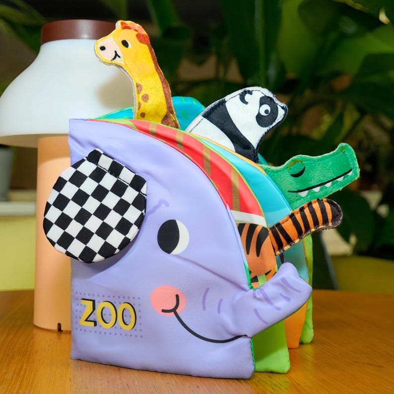 Soft Baby Toy - Zoo Sensory Cloth Book