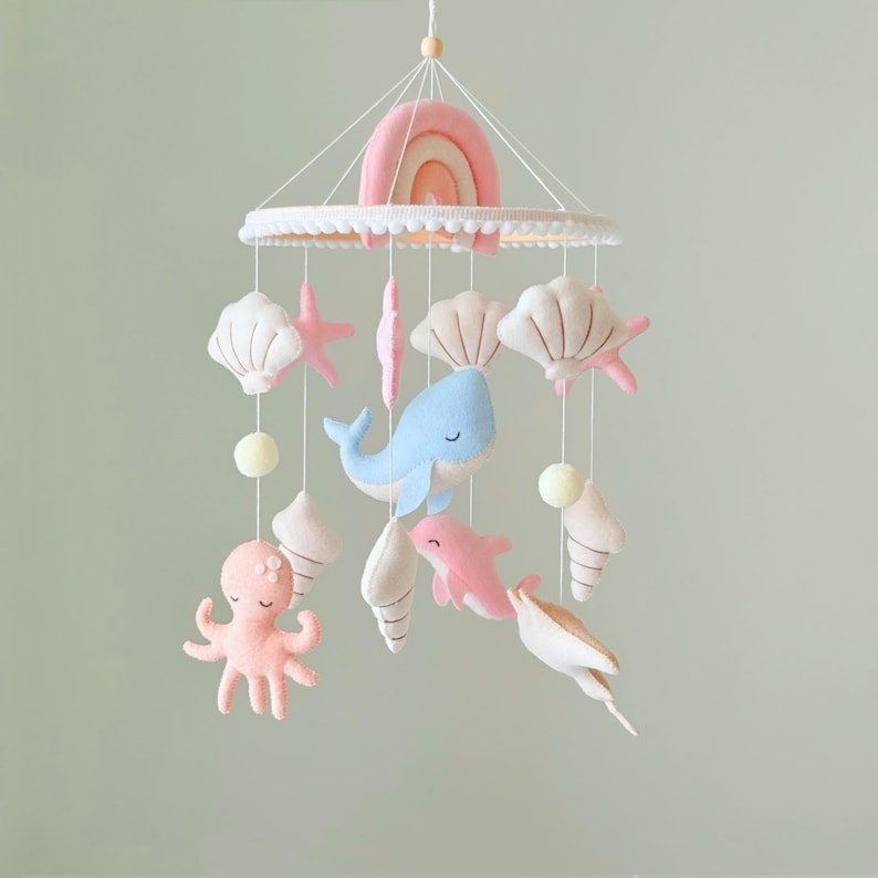 Baby Nursery Decor – Ocean Baby Pastel Felt Sea Animals