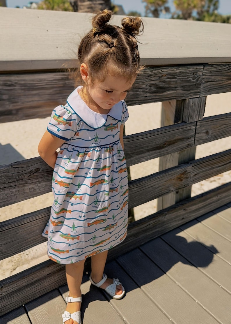 Baby Clothing - Girls Pima Cotton Trout Dress