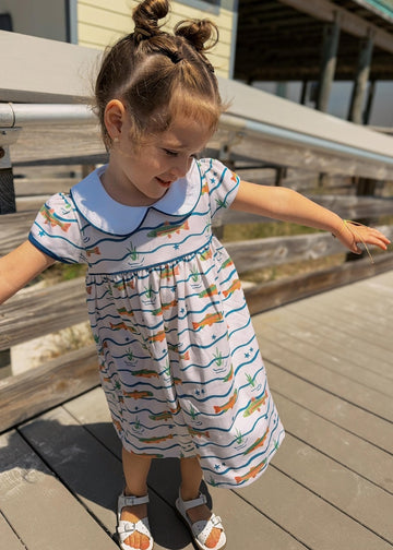 Baby Clothing - Girls Pima Cotton Trout Dress
