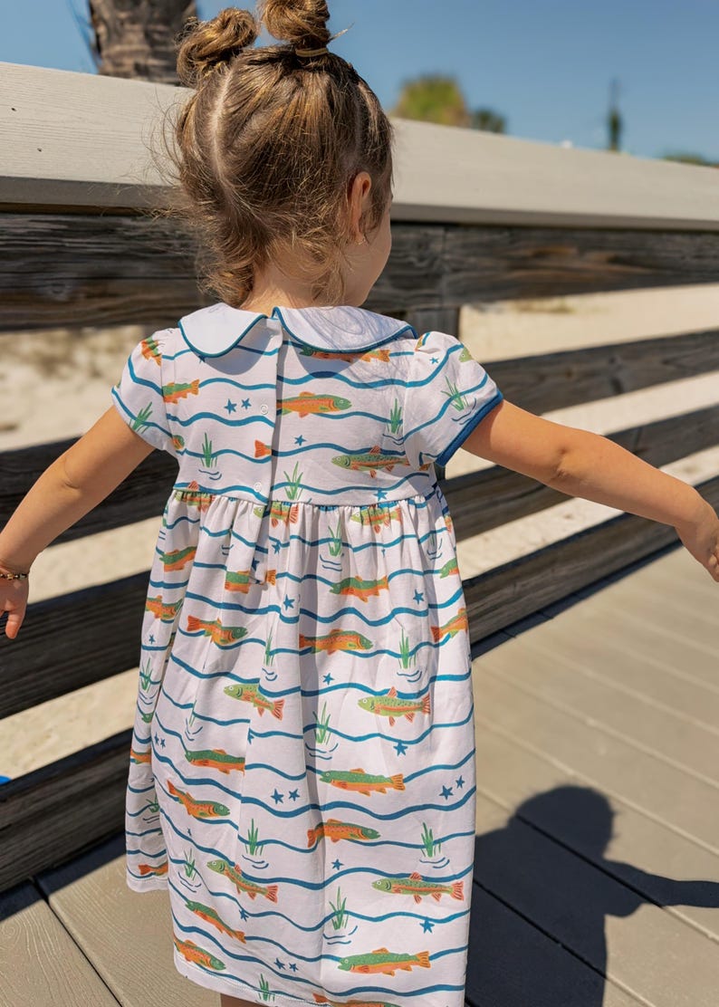 Baby Clothing - Girls Pima Cotton Trout Dress