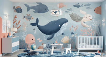 Baby Nursery Decor - Ocean Animals Kids Wall Mural