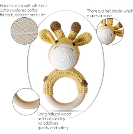 Hand Woven Animal Rattle