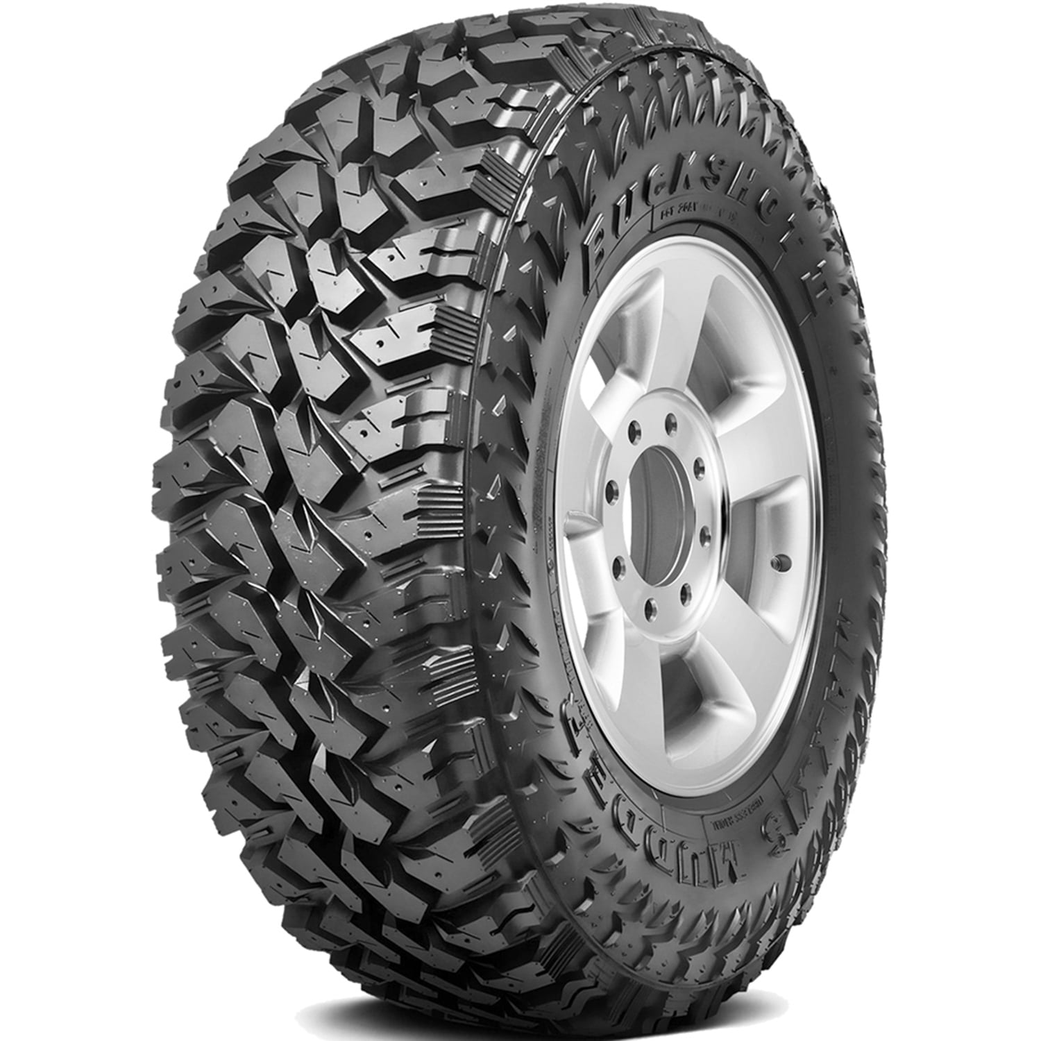 Maxxis Buckshot Mudder II MT-764 35X12.50R18 123Q E 10 Ply m/t Light Truck – Mud-Terrain All-Season Tire for Light Truck