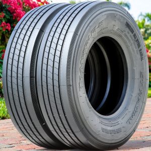 Pair of 2 Transeagle ST Radial All Steel ST225/75R15 225/75R15 121/117M F 12 Ply Trailer – All-Season Tire for Trailer