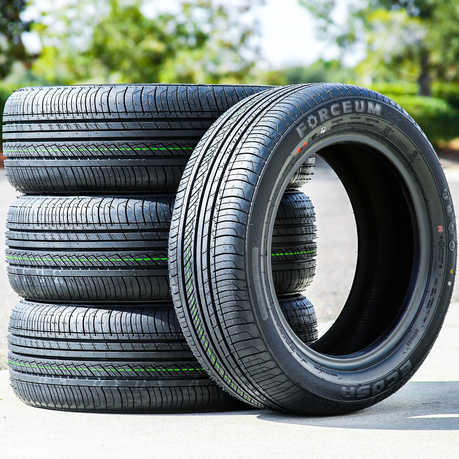 Set of 4 Forceum Ecosa 195/65R15 91H a/s All Season – Highway/Touring All-Season Tire for Passenger Car