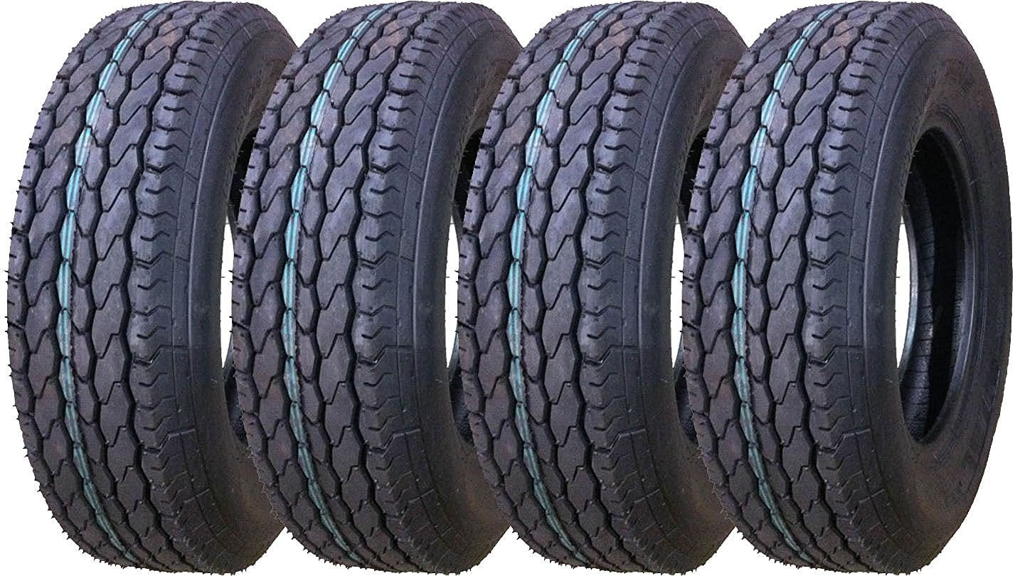 Free Country Premium ST205/75D15 101L LRC Trailer Tires (Set of 4)