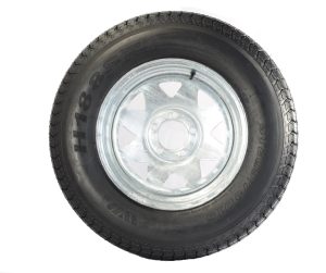 Trailer Tire On Rim ST205/75D14 205/75 14 in. LRC 5 Bolt Galvanized Spoke Wheel